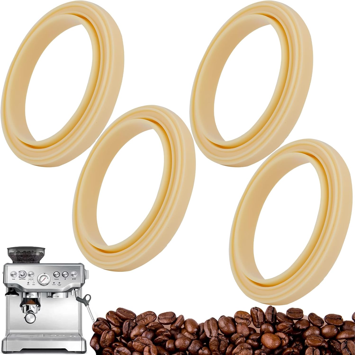 4 Pièces Anneau d'étanchéité de Café Machine pour Sage The Barista Express BES875UK SES875BKS SES875 SES875BTR2GUK1 machine expresso 878/870/860/840/810/500/450 Sage 500/870/875/880/810/878
