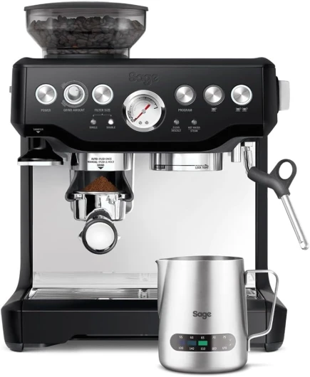 The Barista Express - Machine à Café à Grain avec Mousseur à Lait Manuel - Truffe Noire