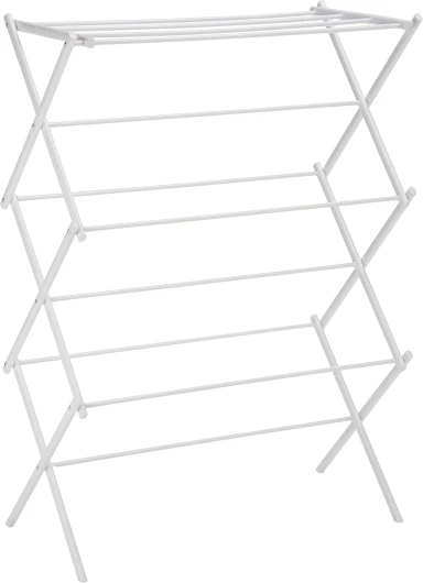 Métal Séchoir à linge pliant - Blanc Pour Vêtement, 14.5" D x 29.5" W x 41.8" H Blanc Unique