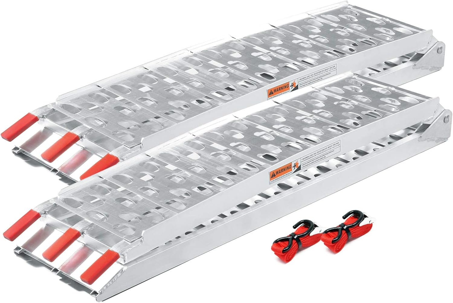 Lot de 2X Rampe de Chargement Pliable 2230 x 290 mm – capacité de Charge Max - 680 kg – Profil à Trous – en Aluminium – Rampe d'accès Utilitaire Moto ATV Quad remorque