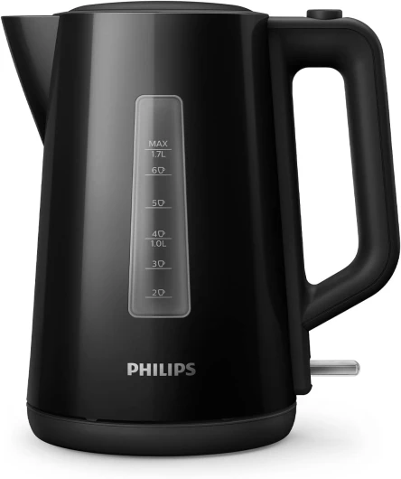 Bouilloire Électrique - 1.7 L, Couvercle à Ressort et Voyant Lumineux, Socle 360°, Noir (HD9318/20)