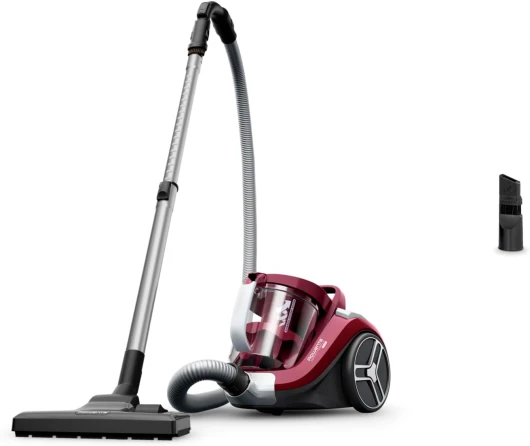 Compact Power XXL Aspirateur sans sac, Moteur basse consommation de 900 W max, Haut niveau de filtration, Bac à poussière XXL 2,5 L, Compact RO4B23EA, Bordeaux