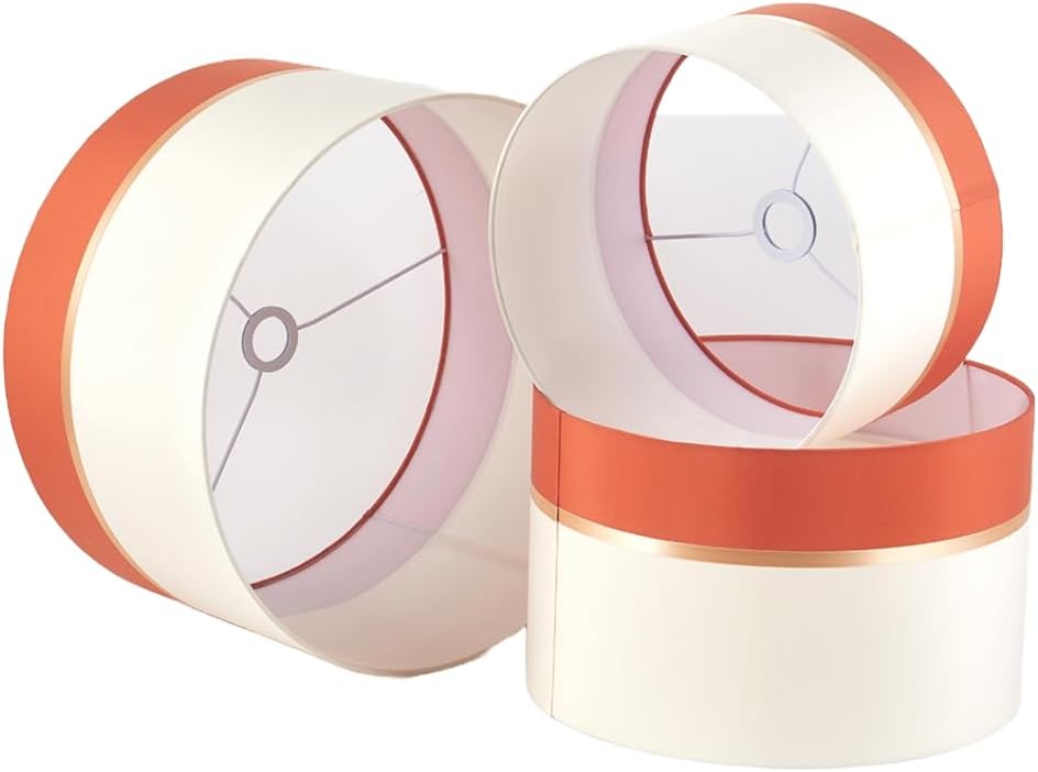 Abat-Jours À Deux Couleurs 40cm Terracotta Pour Lampes De Table suspension de Sol Pour Salon Chambre, E27 & E14 Max 60W Par Stella & Mag Creative Terracota Large