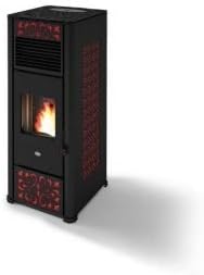 Eva Calòr Gemma Poêle à granulés : Couleur - Rouge