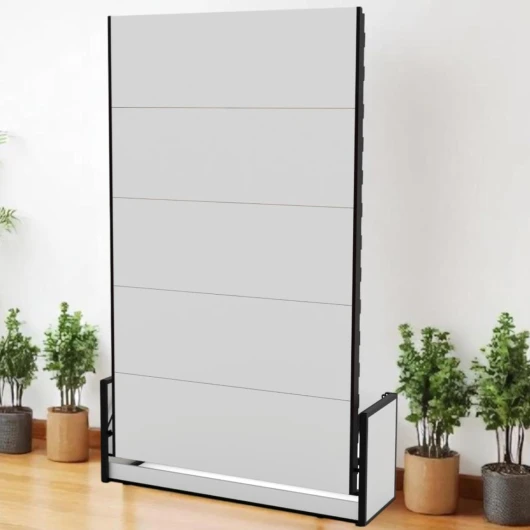 Wallbedking - Lit Escamotable 140x190 - Lit Escamotable 2 Personnes - Mural Rabattable - Vertical - Studio 140 x 190 Moderne