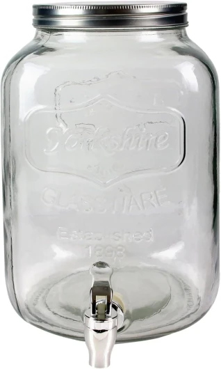 Saveur et Dégustation Fontaine Verre 8 L, Verre, Transparent, 31.6 x 19.8 x 20.2 cm