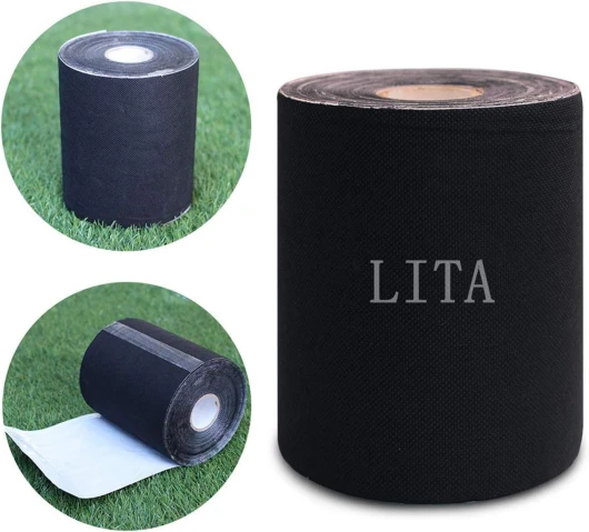 LITA Ruban de Gazon Artificiel Ruban de Joint de pelouse synthétique Auto-adhésif pour connecter des Tapis de Tapis de Gazon Vert pour connecter de Faux Tapis d'herbe (15CM X 10M)