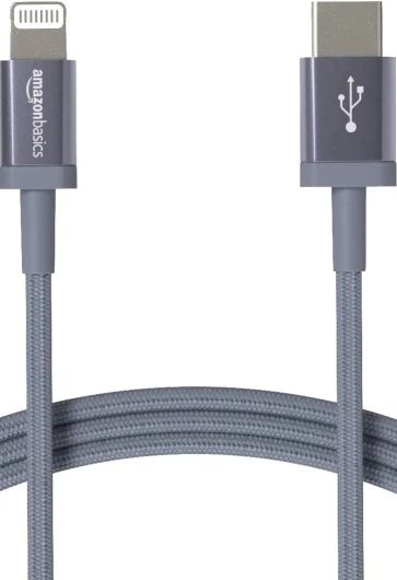 Câble USB-C vers Lightning en nylon tressé, chargeur certifié MFi pour iPhone 13/12/11/X/XS/XR/8, 1.8 m, gris foncé Gris foncé 1.8 m