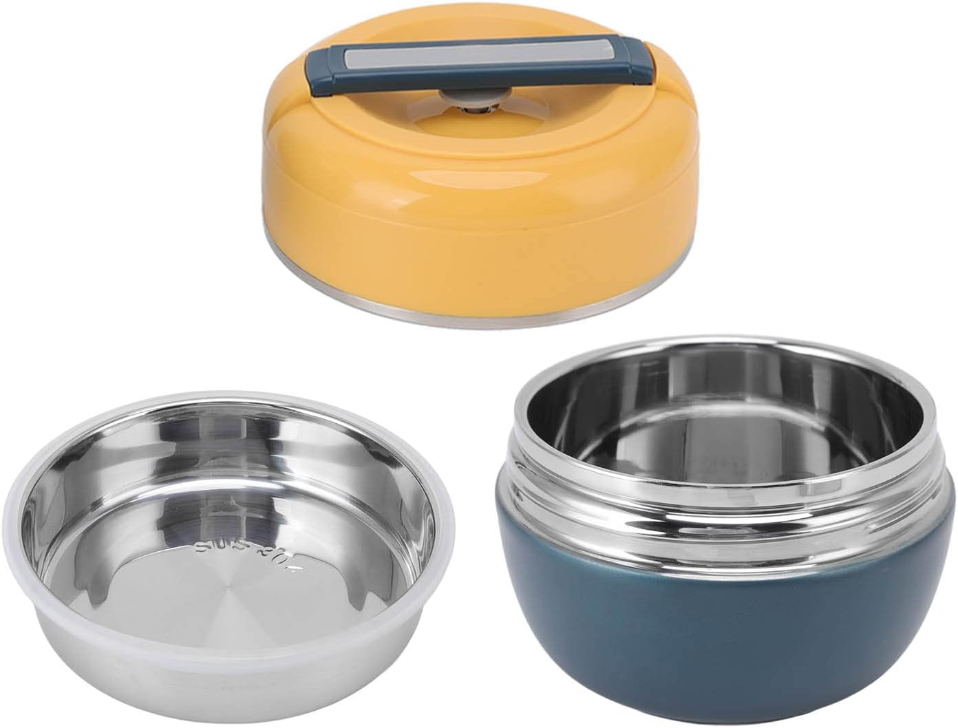 Conteneurs de déjeuner Boîte thermique en acier inoxydable Conteneur de nourriture Pot 0,8 L 2 couches