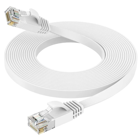 Câble Ethernet 10m Cat6 - Rj45 Plat Lan 1000 Mbit/s Câble Internet pour Routeur Switch PC Portable Smart TV
