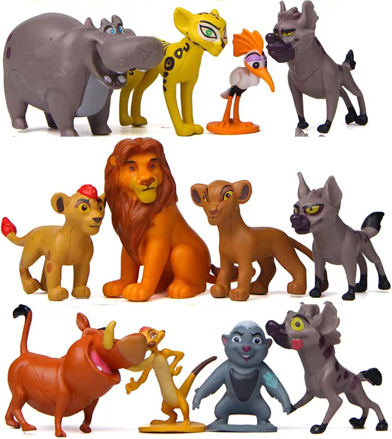 IXOKEV 12 PCS Lion Gâteau Topper,Figurine Garde Du Lion,Gâteau Cupcake Set pour Gateau,Mini Cupcake Fournitures Décoration,Fête d'anniversaire Fête Décoration Supplie