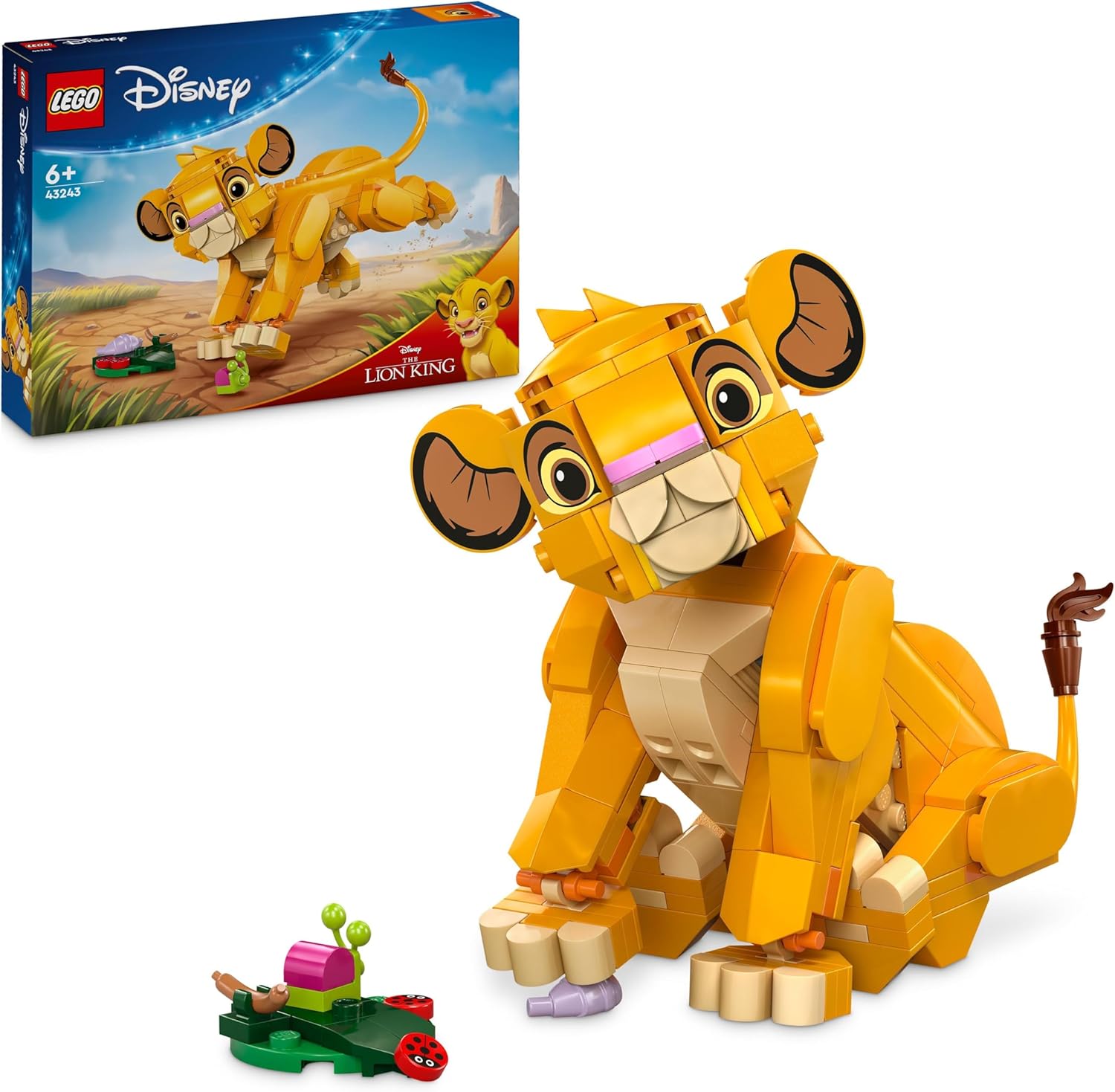 Disney Simba, Le Bébé du Roi Lion, Jouet de Construction pour Enfants, Figurine à Construire, Jouet d'Activité et de Développement pour Les Garçons et Les Filles dès 6 Ans 43243