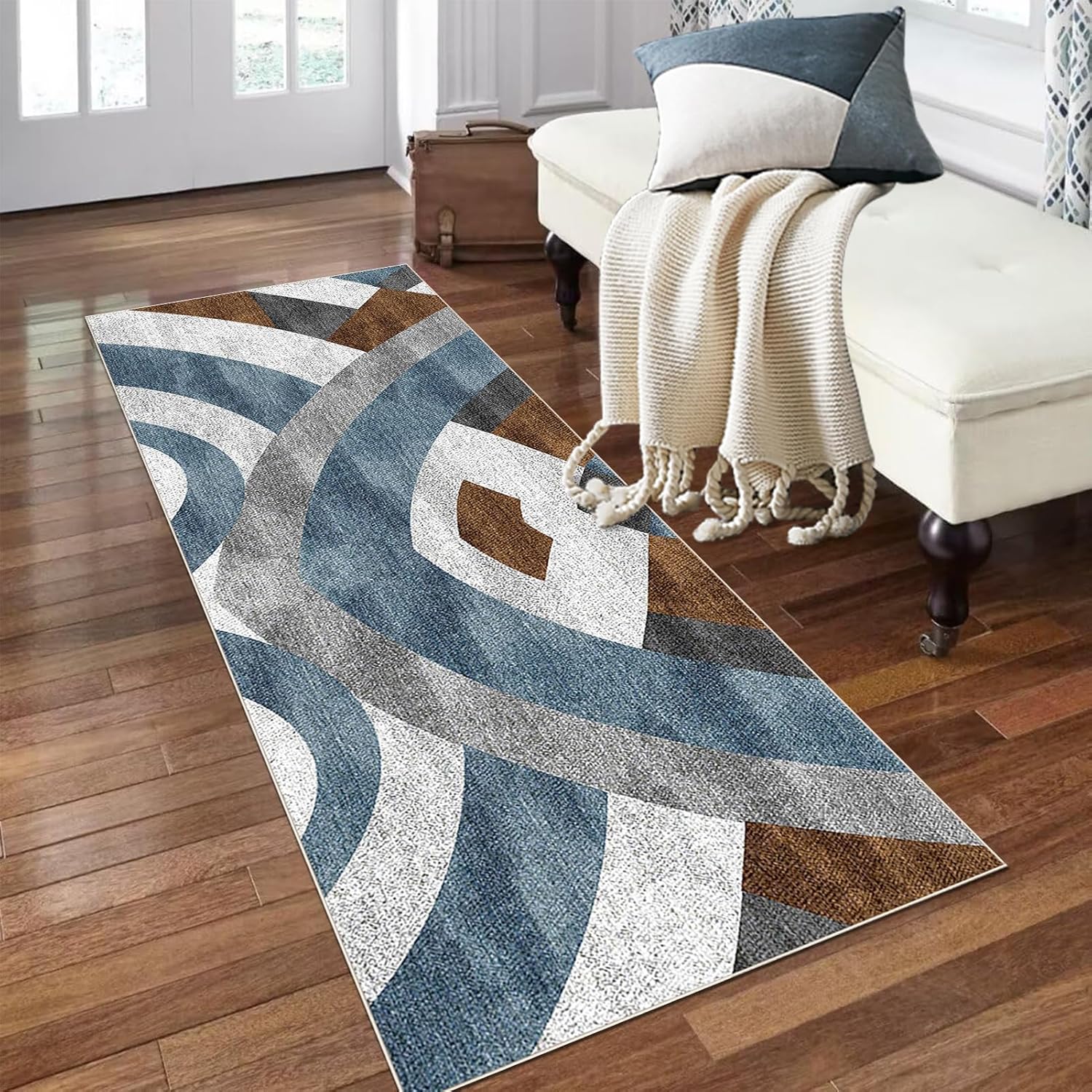 Tapis de cuisine antidérapant lavable moderne pour couloir, cuisine, chambre à coucher, 40 x 60 cm