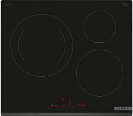 PIJ631HB1E, Plaque de cuisson induction, Série 6, 3 foyers, 60 cm, Noir