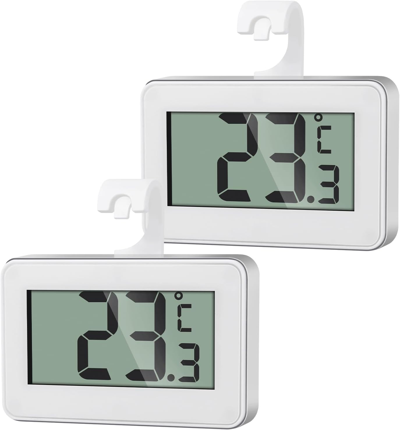 AiQInu 2 Thermomètre Numérique Mini, Thermometre Congélateur, Thermometre Frigo Digital