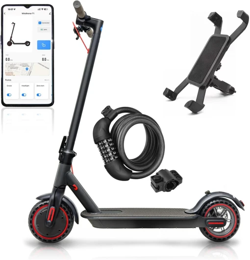 Trotinette Electrique Adulte, Pliable Scooter électrique de 8,5 Pouces en Alliage d'aluminium, Autonomie de 30 km, Batterie de 387 Wh, Charge maximale de 120 kg