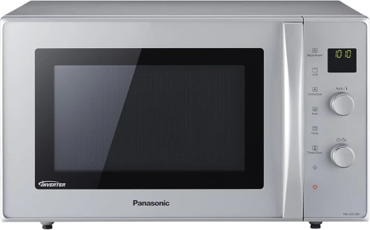 NN-CD575MEPG - Four 3 en 1 Combiné, 27L, Inverter, Chaleur tournante à 100-220°C, Gril Quartz 1300W, Micro-ondes 1000 W, Plat Crispy, Plateau tournant 34 cm, Argent – Version FR