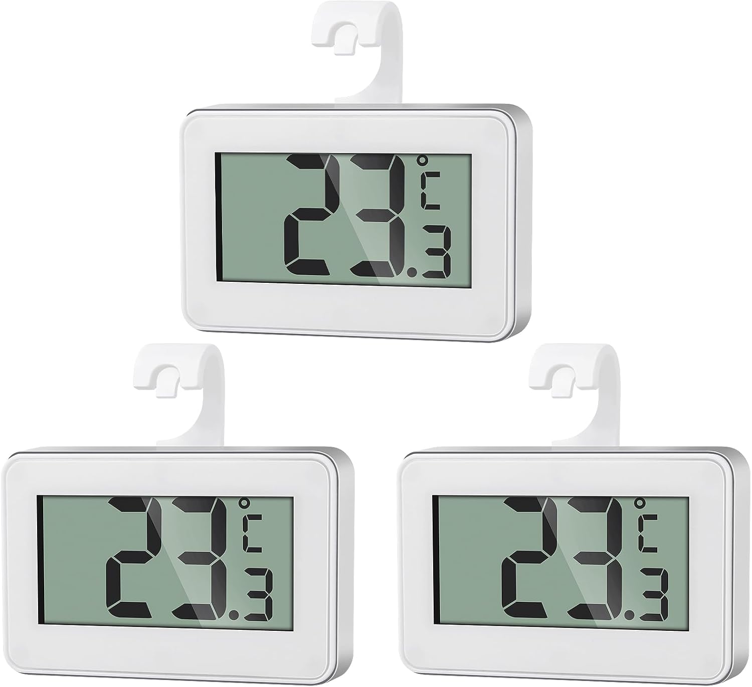 AiQInu 3 Thermomètre Numérique Mini, Thermometre Congélateur, Thermometre Frigo Digital