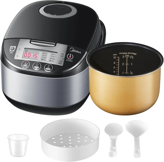 Multicuiseur avec 11 Programmes, Cuiseur de Riz 5L pour 10 Personnes, Cuisson Lente, Vapeur, Pot Intérieur Haut de Gamme, Maintien au Chaud et Minuteur 5 L