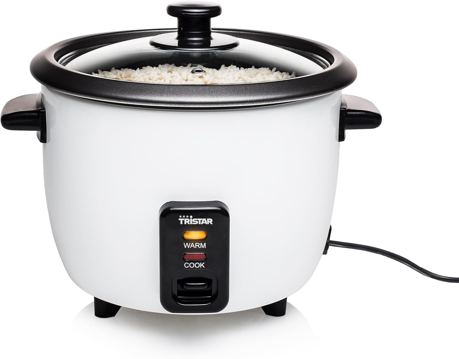 Cuiseur à riz RK-6117-0,6 litre - Fonction de maintien au chaud,300w,0.6l,18 x 18 x 18cm,noir,blanc 0,6 Litres