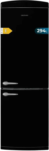 Réfrigérateur combi rétro Bolero CoolMarket Combi Origin 294+ Black E - Réfrigérateur rétro noir, 294L, Total No Frost, classe E, Multi Cooling, Ultra Fresh, Multi Air Flow, Congélation Rapide - Noir Capacité 294L - No Frost +