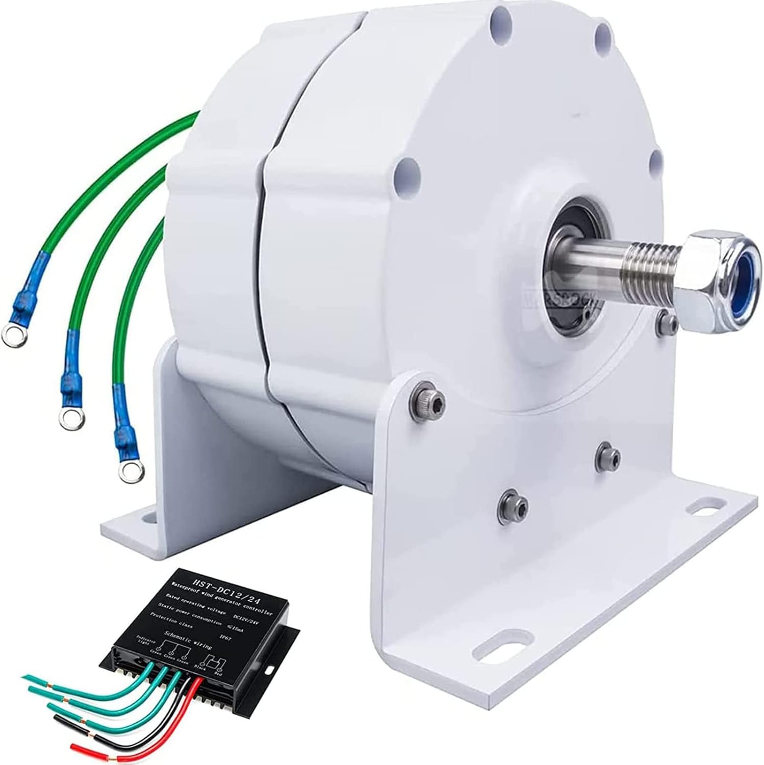 ZYLDDS Générateur D'aimant Permanent 8000w, Alternateur Triphasé GÉnÉrateur De Moteur Électrique Alternateur AC pour Les éoliennes Horizontales Verticales,220V