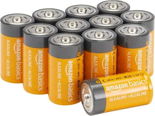 Lot de 12 Piles alcalines Type C Multi-Usage, 1,5 V, durée de Conservation de 5 Ans Lot de 12 (C/LR14)