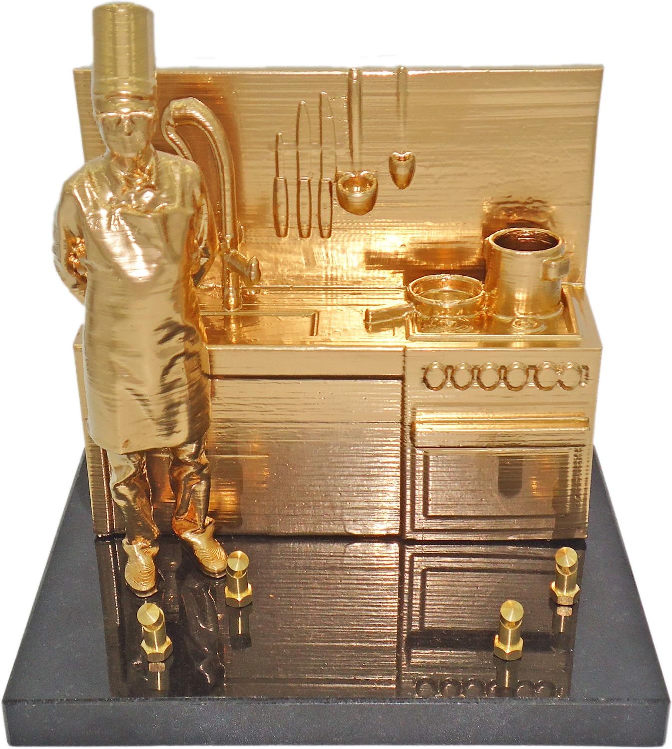 FGS Plaque funéraire Cuisinier et Son Fourneau Personnalisable