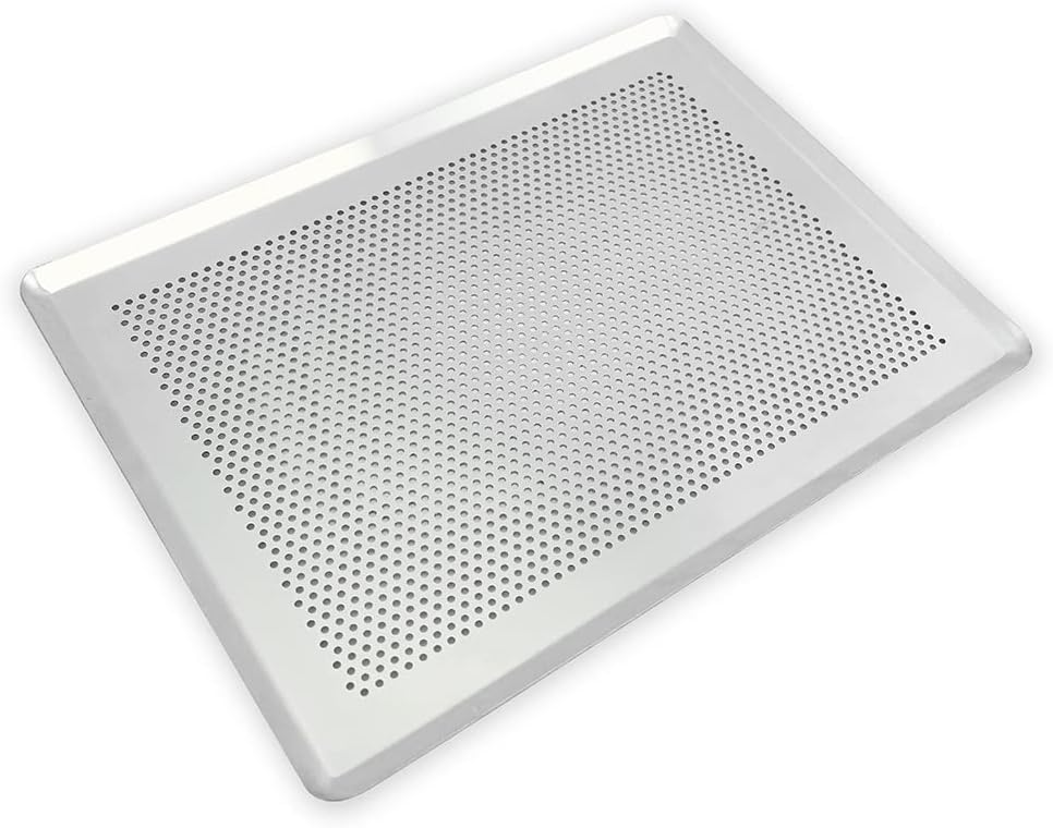 � Plaque de Cuisson Micro-Perforée en Aluminium 40x30 cm • Cuisson Homogène et Croustillante au Four • Idéale pour Pâtisseries et Pizzas • Plaque de Cuisson Antiadhésive