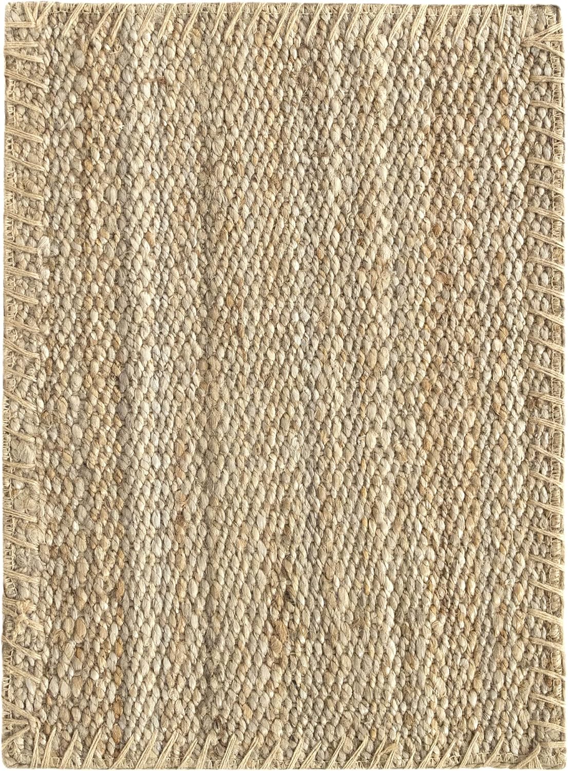 Tapis de Jute Granada 100% Fibre Naturelle - Moquette Douce et Résistance Moyenne - Tissé à la Main - Salon, Chambre, Couloir - Nature (70x50cm) Naturel 50 x 70 cm (Rectangulaire)
