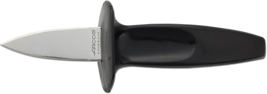 Ustensiles Professionnels - Couteau à huîtres Ouvre-huîtres - Lame Acier Inoxydable 60 mm - Manche Polypropylène Couleur Noir