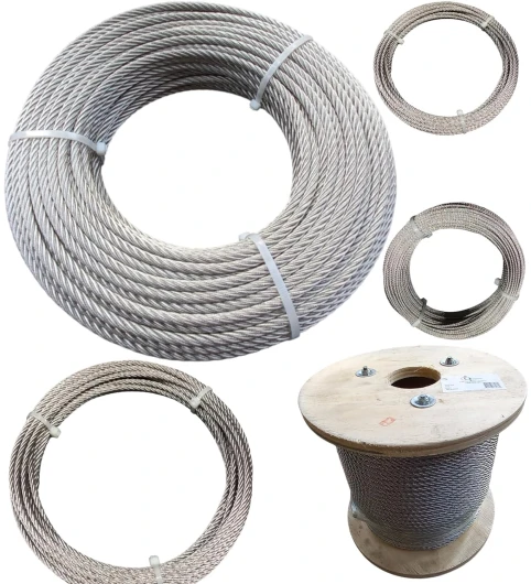 Cable inox A4 (spécial pour l'extérieur) Diamètre et Longueur à choisir 7X19 Fils Souple bricolage, jardin, inox A4 suspendre (Diamètre 5mm, Rouleau 100m) Diamètre 5mm Rouleau 100m