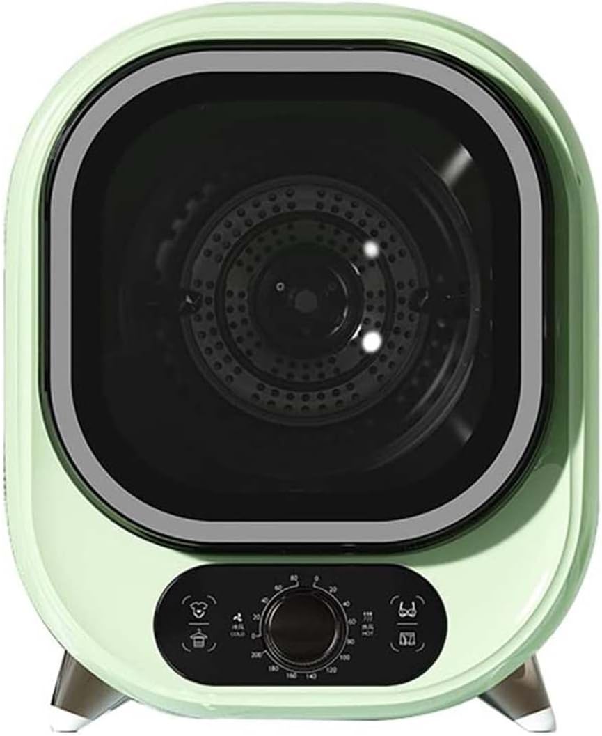 XFQZJG Sèche-Linge à Condensation Portable de Petite Taille, sèche-Linge à Condensation Portable, sèche-Linge ventilé de 5 kg, Parfait pour Une Utilisation sur Un Plan de Travail ou au Mur, Compact Green