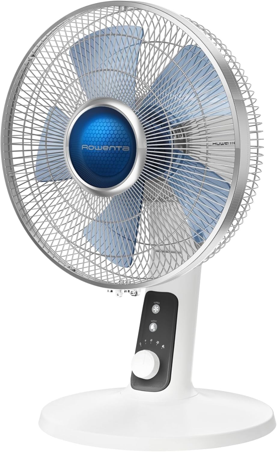 Ventilateur de table, Puissant et silencieux, Éco-efficace, 4 vitesses, Silent Night, Turbo Boost, Oscillation automatique, Turbo Silence Extreme+, Blanc VU2731F0