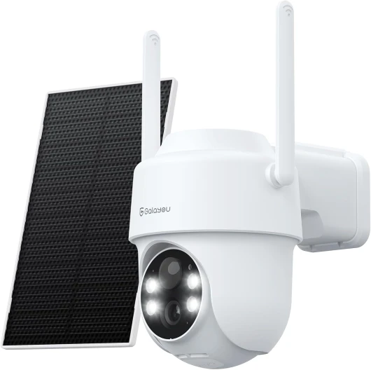 Camera Surveillance WiFi Exterieure sans Fil Batterie - Panneau Solaire, 2K Camera Solaire Exterieur 2,4GHz, Alerte Instantané PIR, Compatible avec Alexa, Vision Nocturne, Audio Bidirectionnel 1