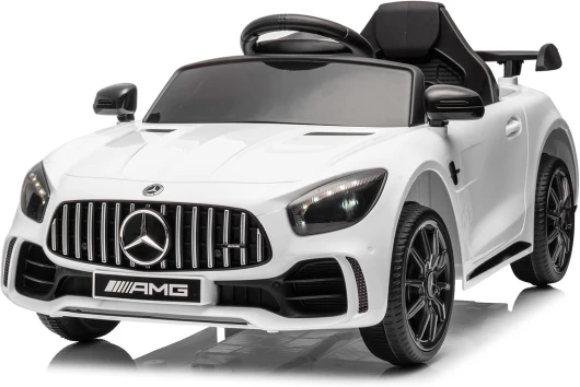 Voitures électriques pour Enfants Mercedes Benz AMG avec Télécommande 2.4G, Véhicule électrique Enfant 2 Portes avec MP3 (Blanc)