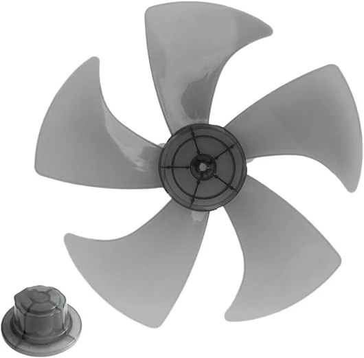 Hélice de ventilateur en plastique de 35,6 cm avec couvercle d'écrou, support de pale de ventilateur/accessoires de ventilateur de bureau pour ventilateur de bureau ou ventilateur de bureau de 355 mm Noir transparent
