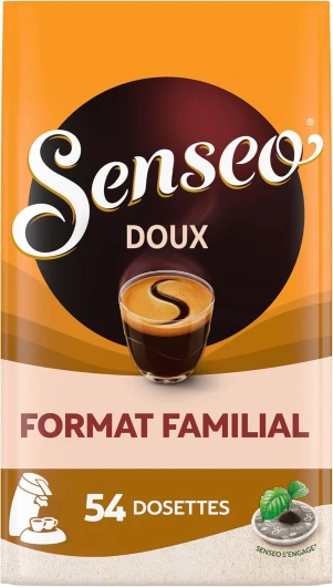 Senseo Café 54 Dosettes Doux (L'emballage Peut Varier) SENSEO Doux 54 unité (Lot de 1)