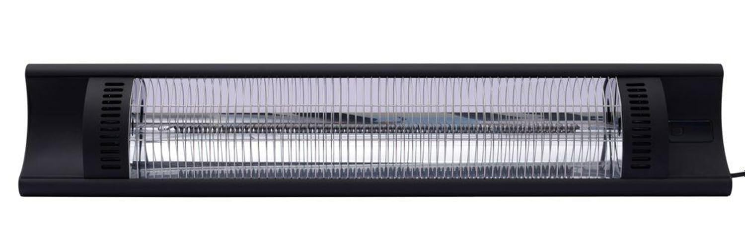 Chauffage de terrasse "Bola", infrarouge, radiateur infrarouge extérieur, 220-240V, 2500W, 879x85x(H)195mm, noir