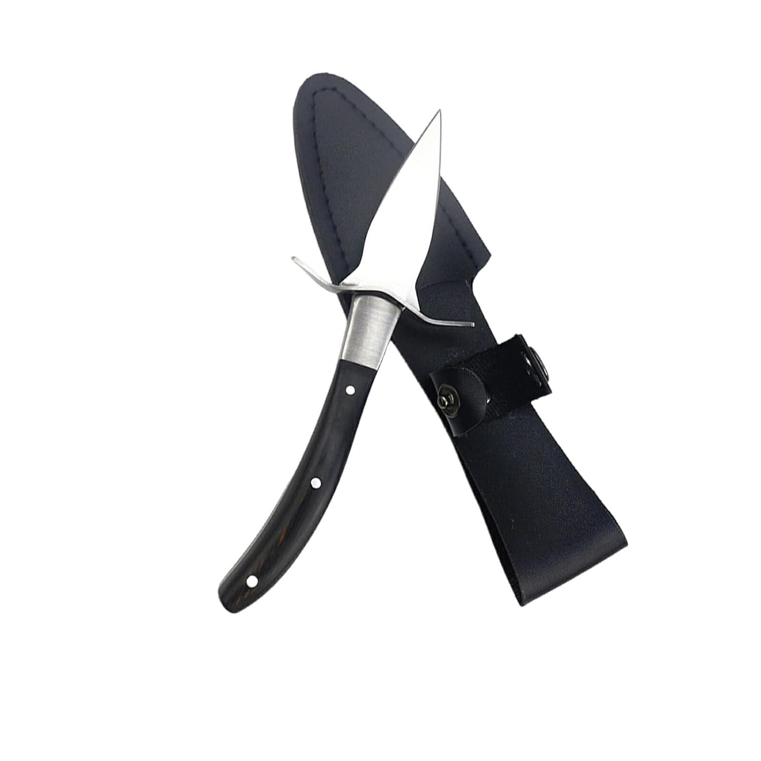 WNDUOKXH Couteau à huîtres ergonomique, poignée confortable pour une ouverture facile, couteau à écailler les huîtres, couteau à huîtres, Shucker à huîtres, noir