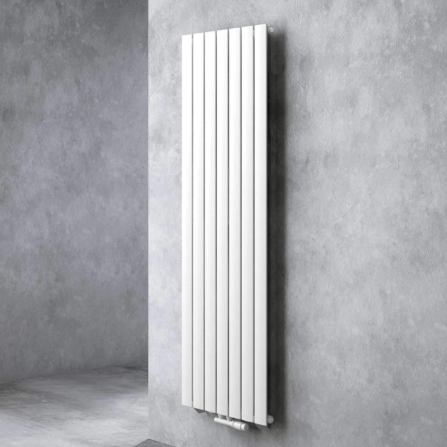 Sogood Radiateur pour Chauffage Central 180x54cm Radiateur à Eau Chaude Panneau Monocouche Design Vertical Blanc 180x54cm Blanc - 1-couche