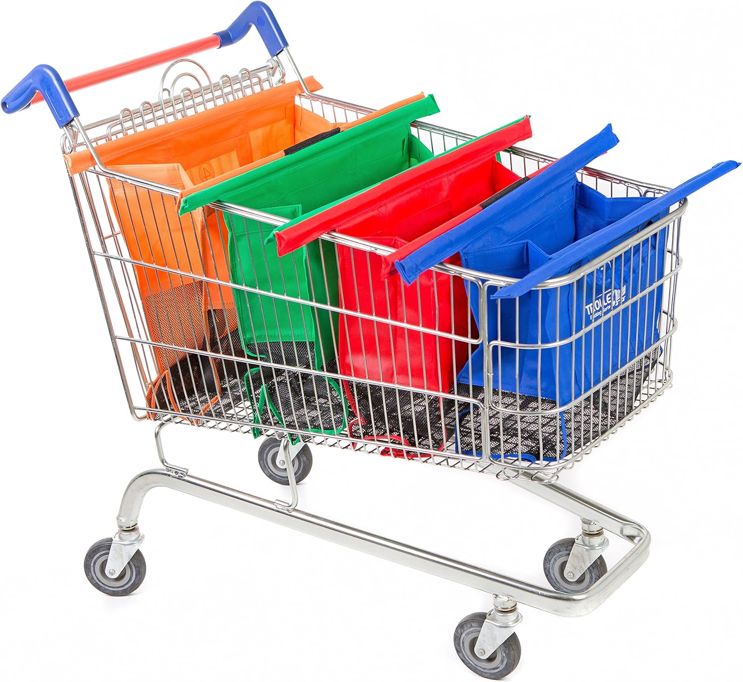 Trolley Bags 4 Sacs à Courses/Commissions avec Poignées Renforcées - Parfait pour Chariot 1 Emballage original