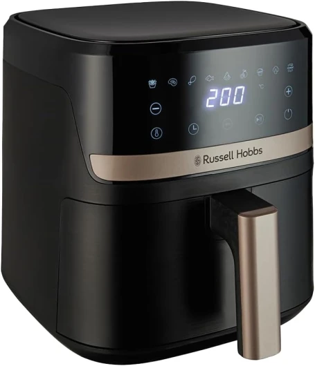 Air Fryer Rapid Air 4,3L (Ultra compact, Silencieux) Friteuse sans huile (Cuit, gril, rôtit et plus, économe, tactile, rapide, arrêt auto, pièces antiadhésives, lave-vaisselle) 27610-56 Satisfry 4,3l nouveau