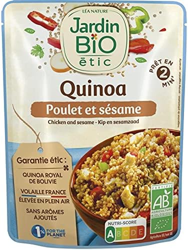 JARDIN BIO - Quinoa Et Émincé De Poulet Au Sésame Bio 250G - Lot De 4