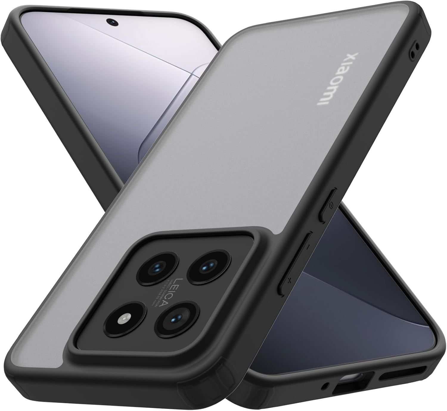 YESARMOR Coque pour Xiaomi 14 5G, Antirayures Dos Rigide et Côtés Souple, Étui Housse Arrière Translucide Givrée, Transparent Mat, Extra Thin, Antichoc étuis de Xiaomi 14 Xiaomi 14 Transparent Mat