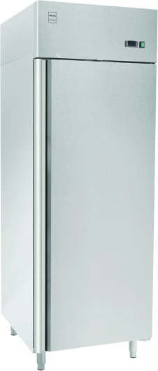 Armoire réfrigérée positive GRE2700, Réfrigérateur, inox, 455L, Refroidissement à Circulation d'air, 220W, avec serrure, 4 étagères réglables, Argent