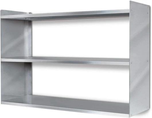 BRB Étagère murale en acier inoxydable, 700 x 250 x 650 mm, 3 étagères, argentée