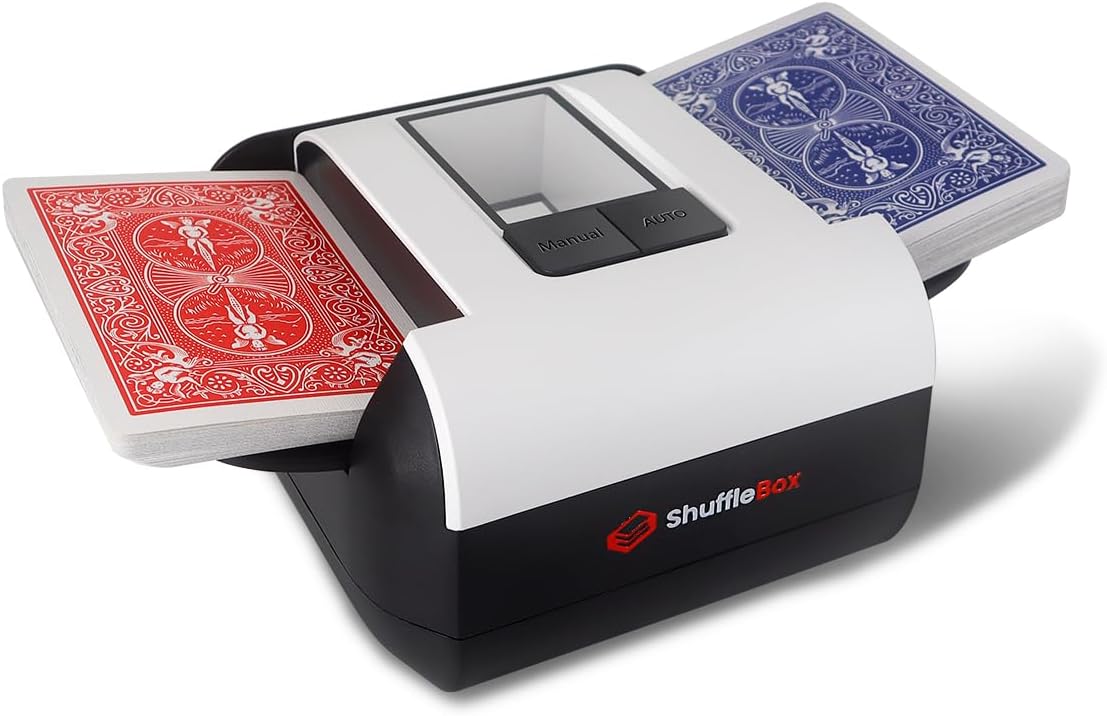 ShuffleBox Mélangeur automatique de cartes S1 avec batterie intégrée rechargeable de 2000 mAh, machine à mélanger ultra silencieuse à 2 étages