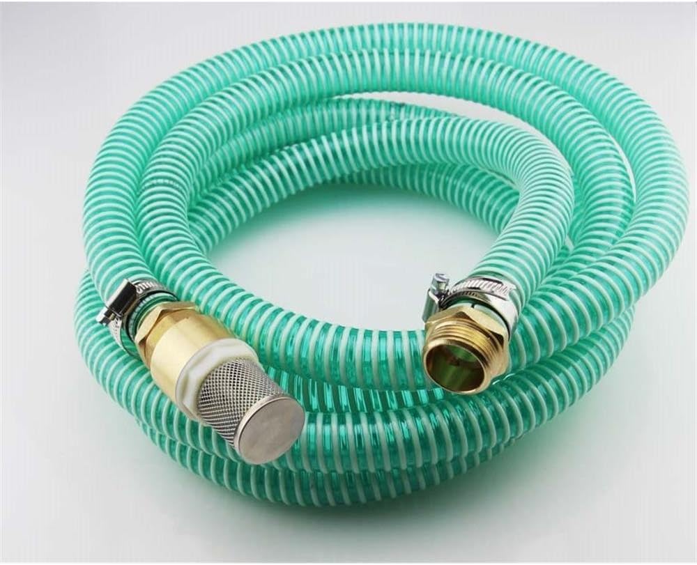 '5 m Tuyau d'aspiration de LW 25 mm 1 ", Valve anti-retour et connecteur en laiton 1 AG 5 m