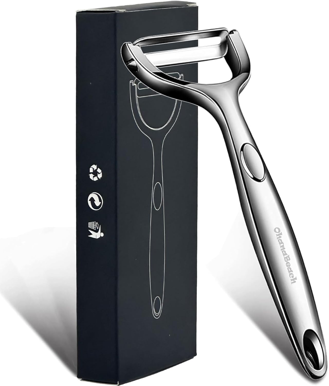 OhanaBeach®Eplucheur legumes en acier inoxydable - Matériau épais, facile à éplucher - econome legumes - epluche legume - eplucheur légumes.économe - éplucheur légumes - potapeeler